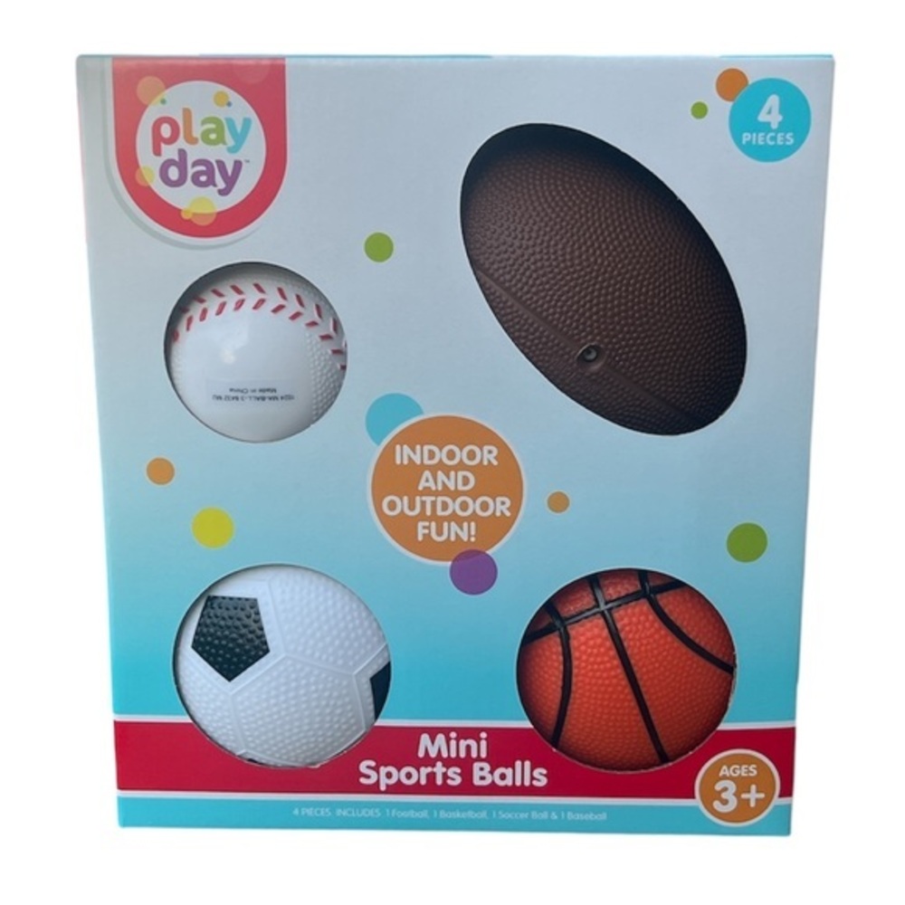 MINI SPORTS BALLS SET- BROWN, WHITE, BLACK